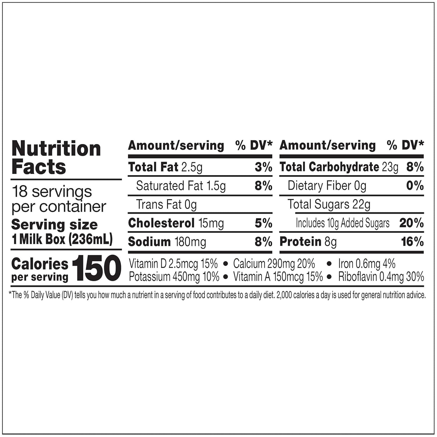 Horizon Organic Shelf-Stable 1% Low Fat Milk Boxes, Chocolate, 8 fl oz, 18 Pack
